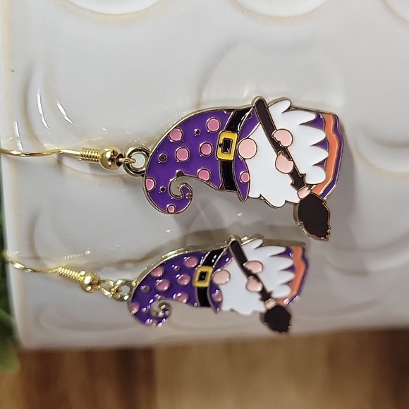 Ear Envy Jewelry - PURPLE WITCH GNOME EARRINGS